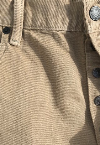 VINTAGE 90'S CREAM 501 STRAIGHT LEG LEVI JEANS