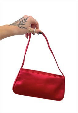 Vintage Y2k Red Satin Handbag
