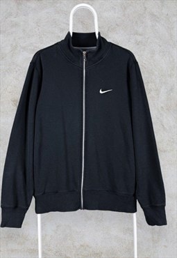 Vintage Nike Black Sweatshirt Full Zip Men's Medium