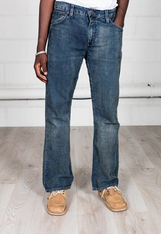 LEVI'S VINTAGE BLUE WASH CORDUROY TROUSERS