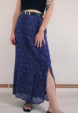 FUNKY VINTAGE ST MICHAEL FLORAL MAXI SKIRT
