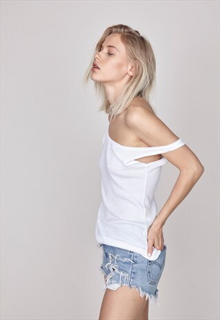 THE SEPT RIB SINGLET WHITE
