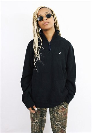 NAUTICA HALF ZIP CREW NECK SWEATER SWEATSHIRT