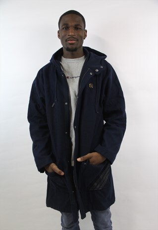 VINTAGE ADIDAS NAVY WOOLEN WINTER COAT