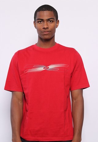 VINTAGE REEBOK BIG LOGO T-SHIRT RED