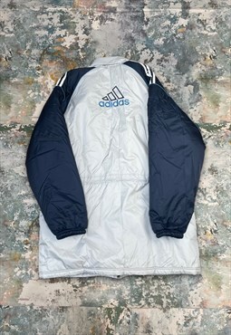 Vintage Adidas Embroidered Spell Out Puffa Jacket