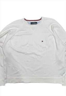 vintage mens Tommy Hilfiger white sweatshirt