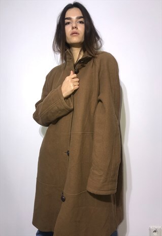 VINTAGE 90' OLDSCHOOL AMAZING CASUAL BEIGE UNIQUE COAT