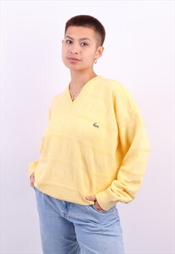 Vintage Chemise Lacoste Knitted Jumper in Yellow