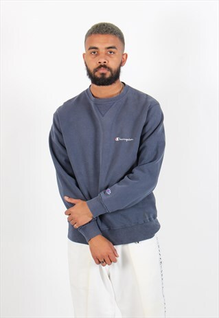VINTAGE CHAMPION SWEATSHIRT BLUE