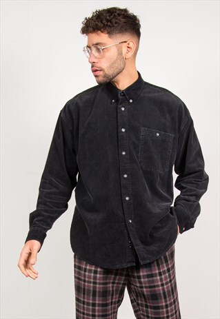 90'S BLACK CORD SHIRT