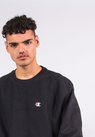 VINTAGE 90'S CHAMPION SWEATSHIRT BLACK SWEATER