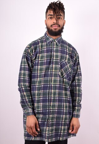 MENS VINTAGE FLANNEL SHIRT XL MULTI 90'S