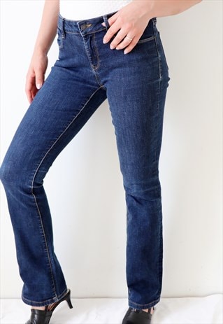 Y2k 00s Vintage Bootcut Jeans Flare Leg Trousers Blue W28