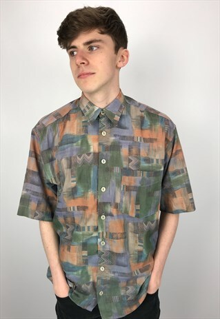 90S VINTAGE PATTERNED FESTIVAL SHIRT