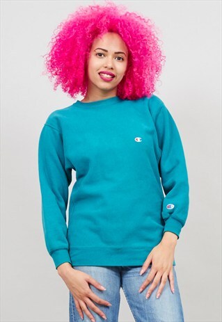 VINTAGE TEAL GREEN CHAMPION SWEATER