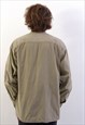 GLOBE TROTTER VINTAGE MEN'S L CASUAL SHIRT CORDUROY BEIGE CO