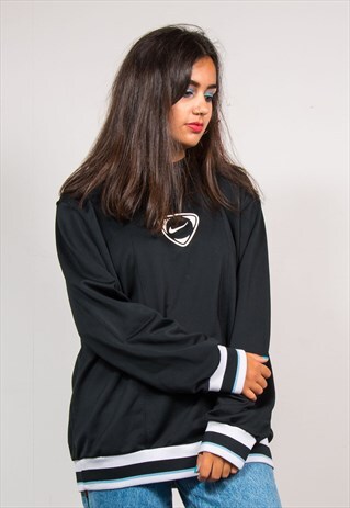 VINTAGE 90'S NIKE SPORTS BLACK SWEATER JUMPER