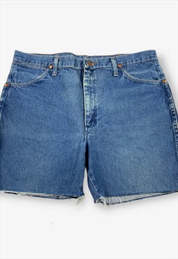 Vintage Wrangler Cut Off Denim Shorts Dark Blue W36 BV18304