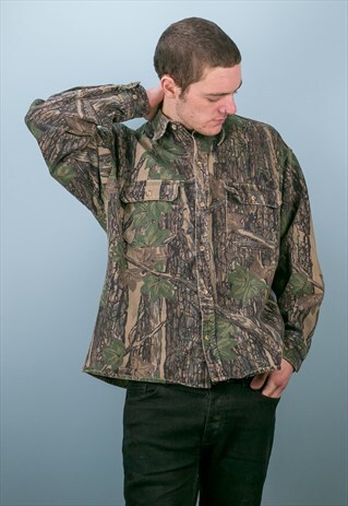 VINTAGE 'REALTREE' CAMO SHIRT THICK