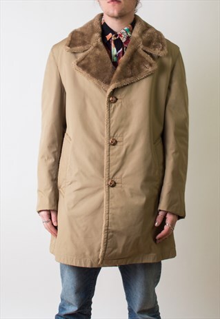 SAKS FIFTH AVENUE FAUX FUR COAT
