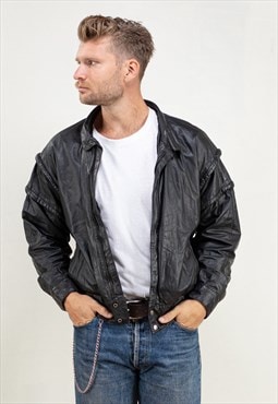 Vintage 90's Leather Bomber Jacket