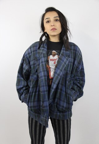 VINTAGE CHECK BOMBER JACKET