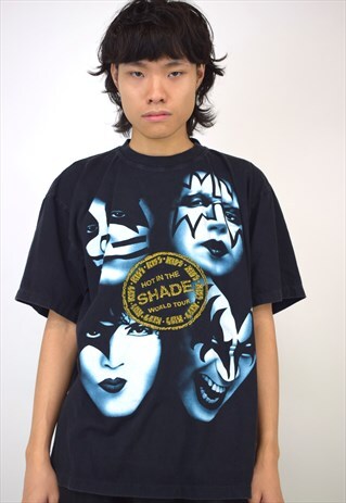 VINTAGE 90S "KISS" BLACK BAND T-SHIRT