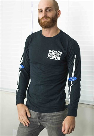 VINTAGE LONG SLEEVE RACING T-SHIRT 90S S 7.1