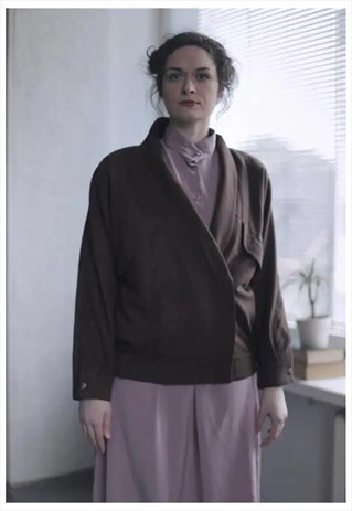 VINTAGE 80'S BROWN WOOL JACKET