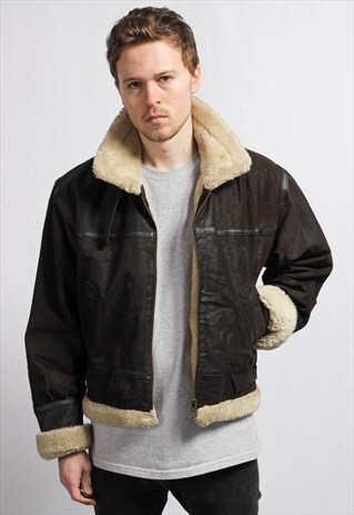 VINTAGE SUEDE SHERPA JACKET