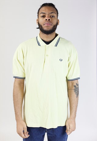 VINTAGE FRED PERRY YELLOW POLO SHIRT