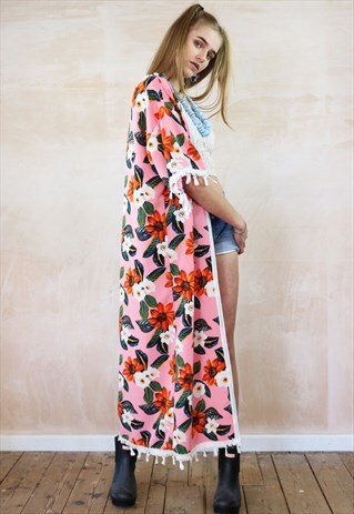 TROPICAL PINK KIMONO
