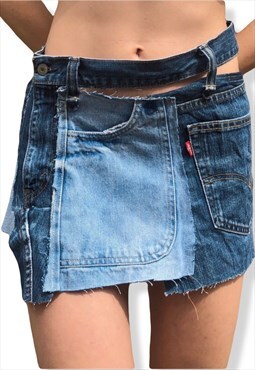 Reworked REAdone deconstrcuted Levi's Skirt