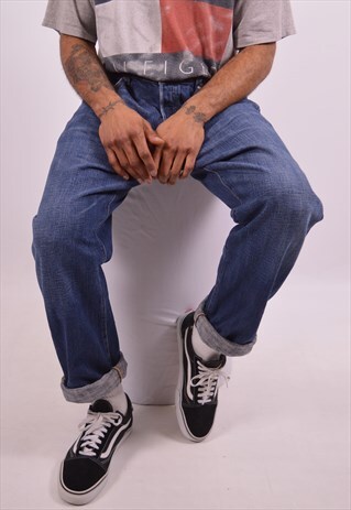 LEVI'S 501 MENS VINTAGE JEANS W38 L32 BLUE 90S