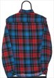 VINTAGE WAVE ZONE RED CHECK FLANNEL SHIRT WOMENS