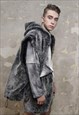 PYTHON FLEECE SLEEVELESS JACKET HANDMADE HOOD SNAKE VEST 