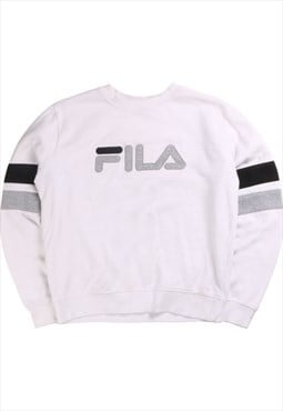 Vintage 90's Fila Sweatshirt Spellout Big Logo Pullover