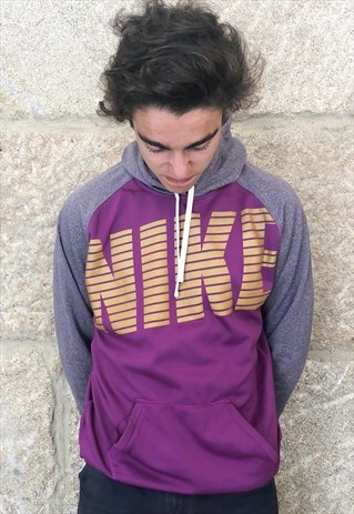 VINTAGE NIKE HOODIE IN PURPLE THERMA-FIT