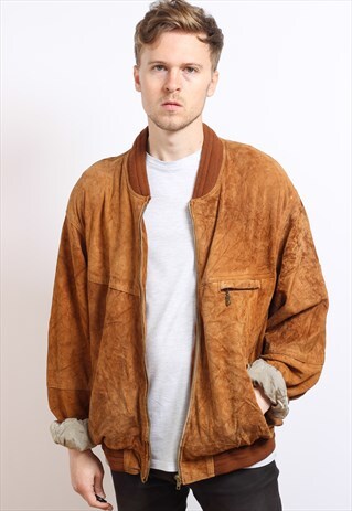 VINTAGE SUEDE BOMBER JACKET