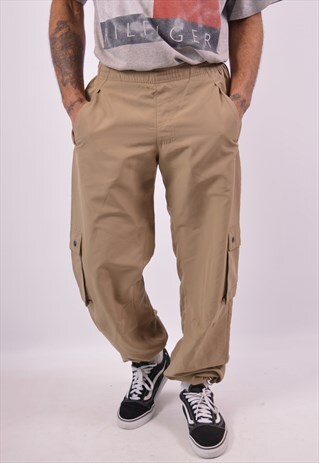 VINTAGE PUMA CARGO TRACKSUIT TROUSERS KHAKI