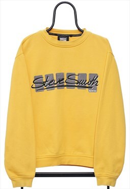 Vintage Steve Smith Spellout Yellow Sweatshirt Mens