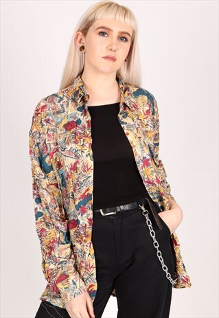 VINTAGE PATTERN SHIRT NS547