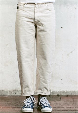 VINTAGE 90S BEIGE TRUSSARDI JEANS