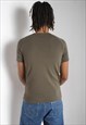 VINTAGE HUGO BOSS Y2K FITTED T-SHIRT BROWN