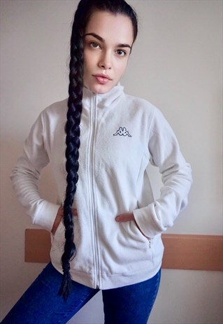 VINTAGE WHITE FLEECE JACKET
