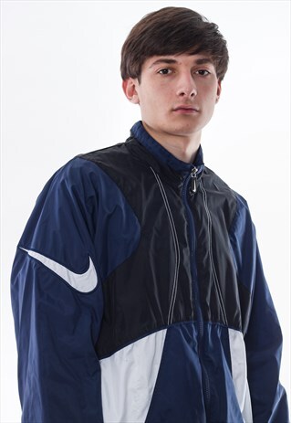 VINTAGE NIKE TRACKSUIT 90S NAVY BLUE BIG LOGO