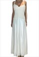 WHITE BALL GOWN WEDDING PROM OPEN BACK DRESS