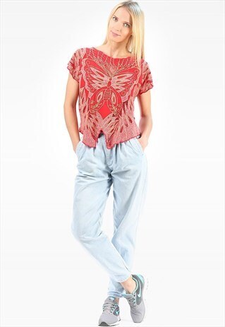 BALI TOP BUTTERFLY CUT OUT CROP TOP