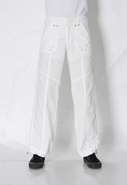 Y2K White Summer Minimalist Womens Pants